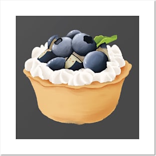 Blueberry tart Posters and Art